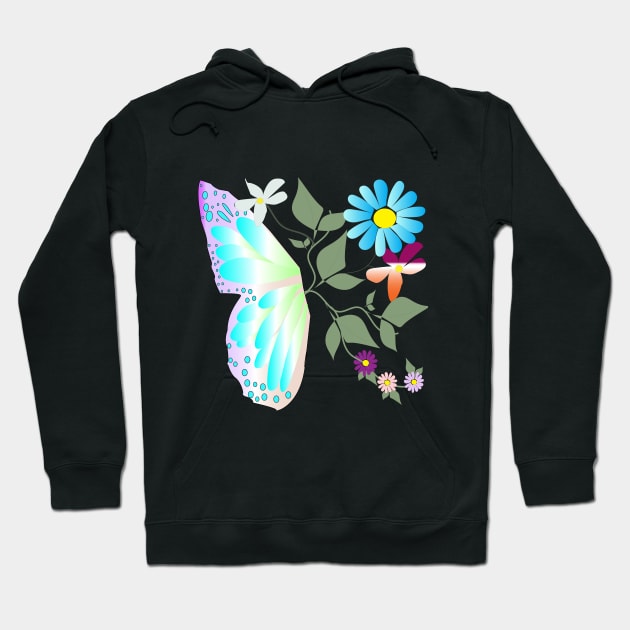 Spring heart, flowers and butterflies Hoodie by smile_zaho
